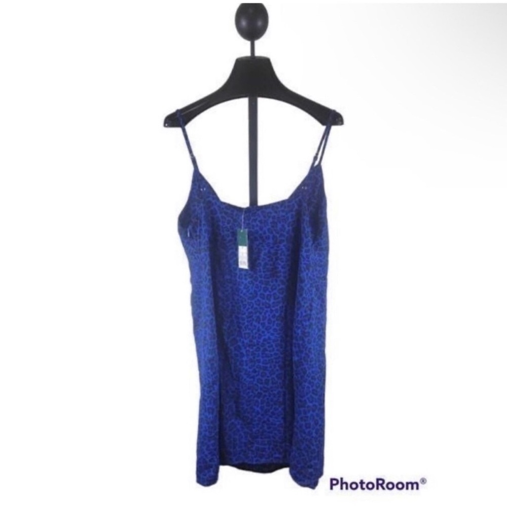 NWT Wild Fable Royal Blue Cheetah Slip‎ Mini Dress Size Medium - Picture 6 of 6